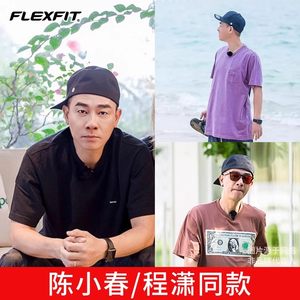 FLEXFIT DELTA棒球帽硬顶高顶帽子男大头围全封防晒鸭舌帽女潮牌