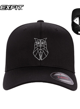 FLEXFIT进口刺绣深顶棒球帽防晒遮阳硬顶鸭舌帽子大头围显脸小