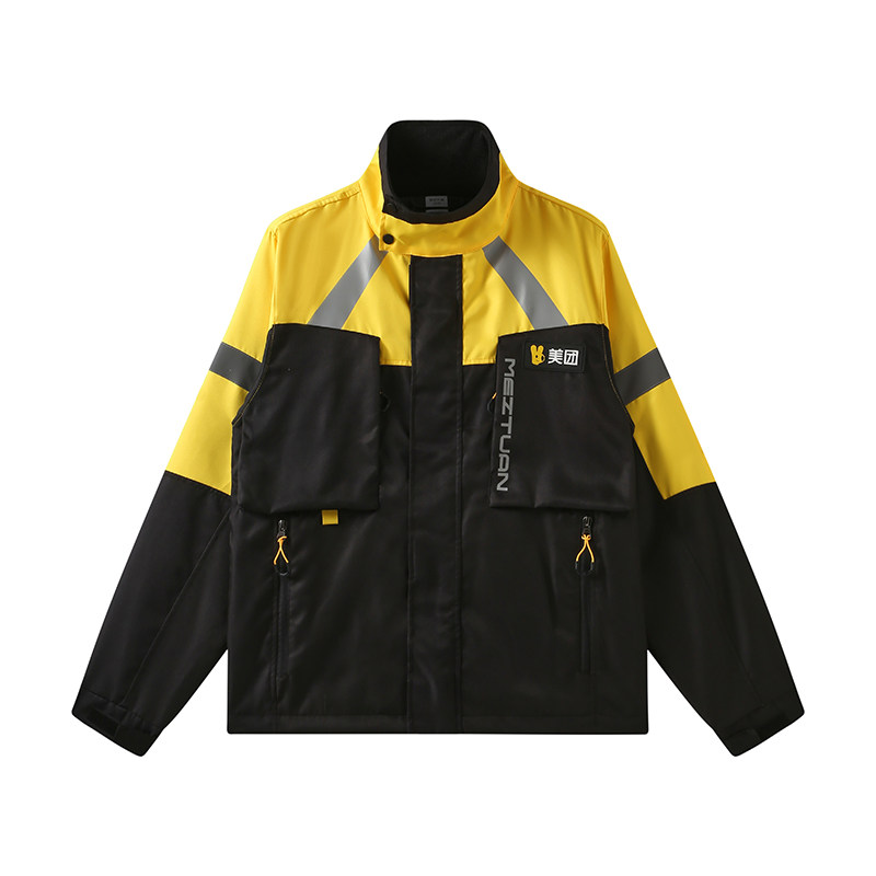 美团春秋装夹克外套薄款工作服2025新款外卖衣服装冲锋衣骑手装备