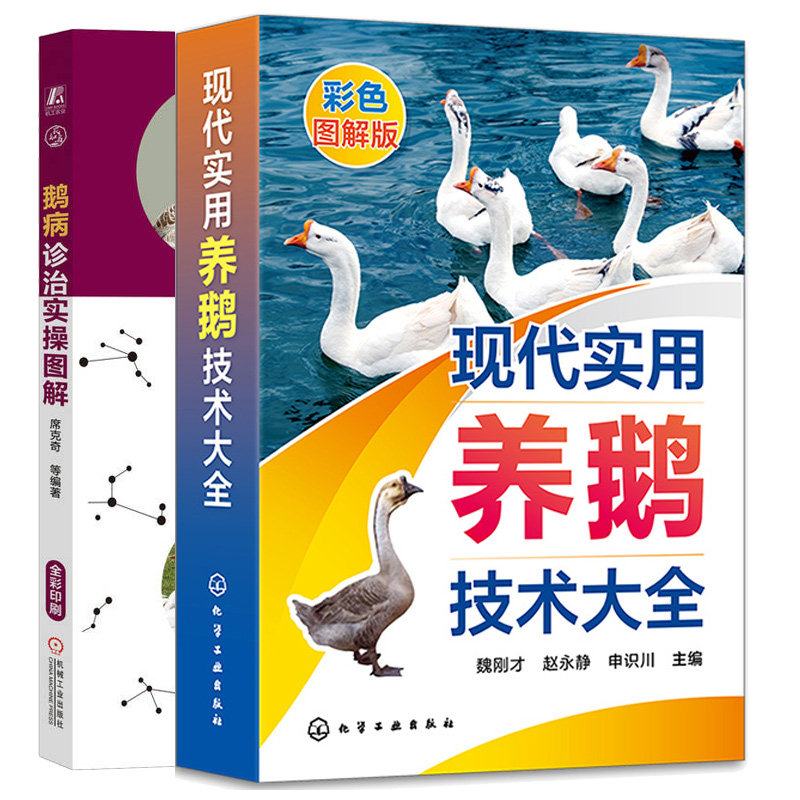 现代实用养鹅技术大全+鹅病诊治实图解 2本图书籍