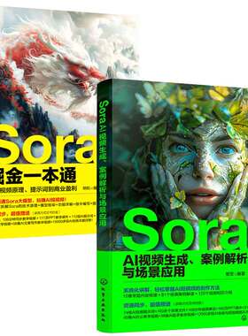 Sora掘金一本通：AI短视频原理、提示词到商业盈利+Sora AI视频生成、案例解析与场景应用 2本化学工业出版社