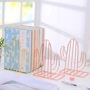 铁艺书立架ins北欧学生办公整洁桌面收纳书本书立书立架夹书靠书