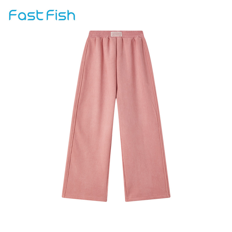 快鱼女童休闲裤2026新款冬季加厚保暖运动裤宽松舒适阔腿裤童装,童装/婴儿装/亲子装,裤子,淘宝优惠券,粉丝福利购,淘宝优惠卷