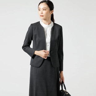 4折日本女装代购包税包邮直邮NEWYORKER纽约克通勤OL风混羊毛西装