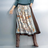 DAMA 日本女装 collection拼接印花半身裙 包邮 2026年春季 代购 包税