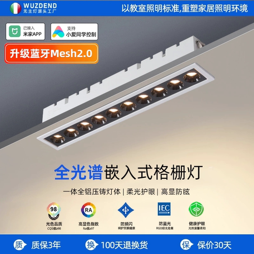 嵌入式格栅射灯无主灯过道天花灯