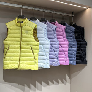 小鸟外贸冬季新款简约立领运动休闲男女同款防风防水羽绒马甲保暖