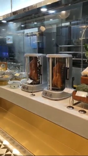 无烟旋转叉烧烤鸭炉沙威玛土耳其烤肉商用家庭烤鸡炉烤串机玻璃门