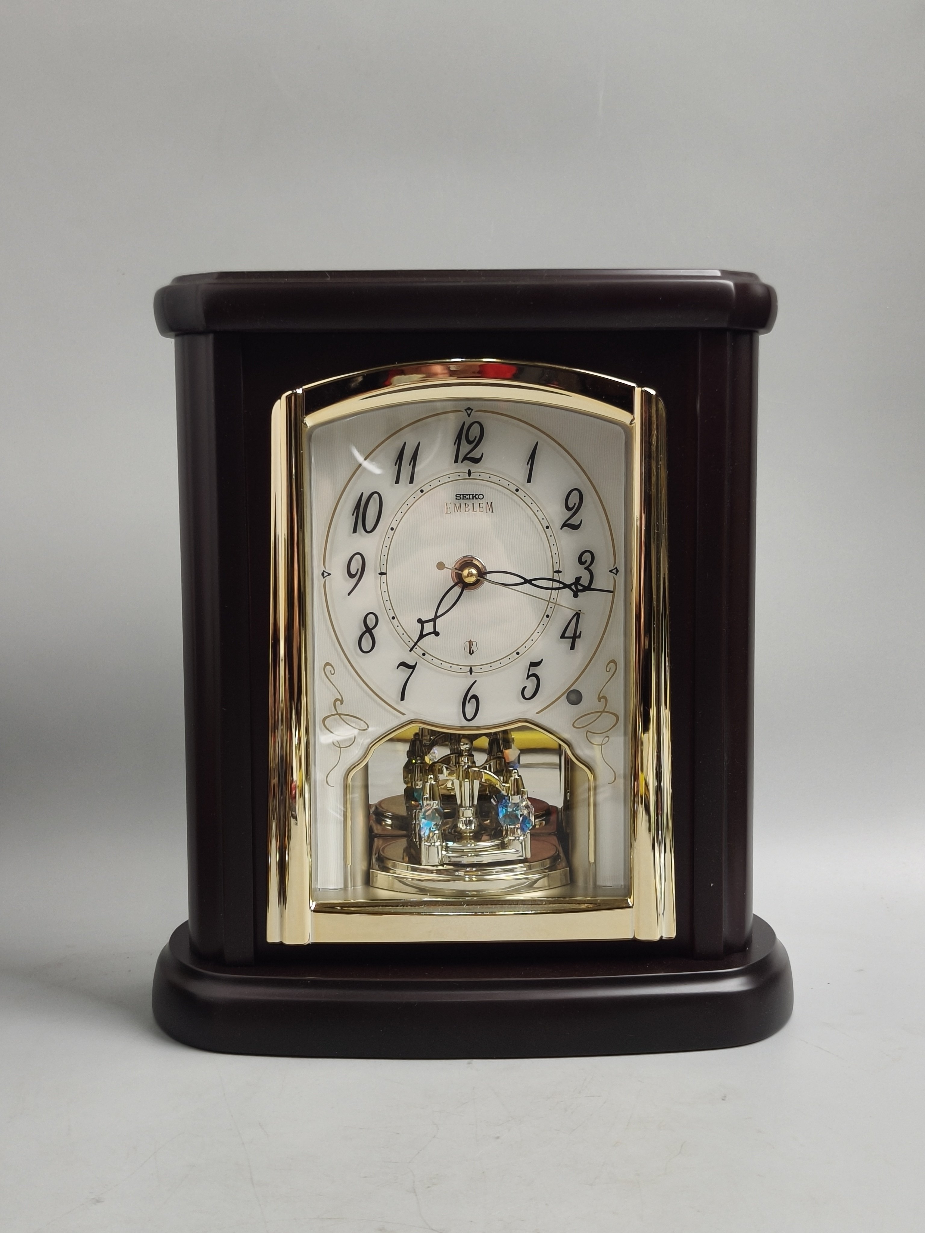 日本二手近新中古精工SEIKO EMBLEM电波对时高端水晶钟摆轻奢座钟,家居饰品,座钟,淘宝优惠券,粉丝福利购,淘宝优惠卷