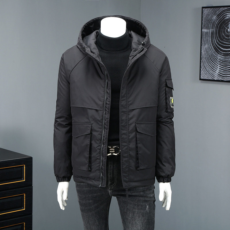 冬大码棉服男加肥大厚棉服外套胖子大号工装棉服多口袋胸109-164