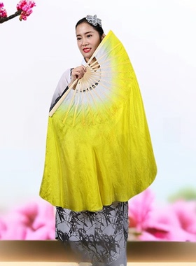 运动会开场舞创意道具舞蹈扇加长黄色胶州秧歌广场古典儿童跳舞扇