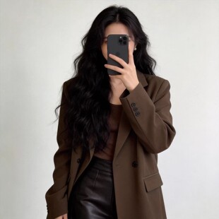 气质休闲显瘦长袖中长款外套风大衣小西装服女春秋装上衣白领百搭