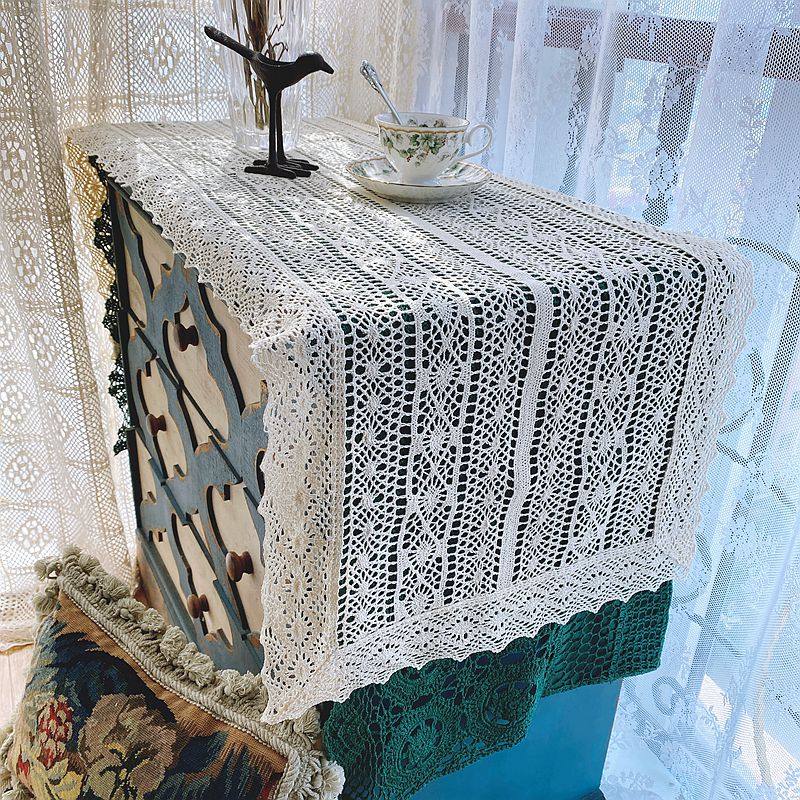 复古美式茶几电视柜桌旗蓝墨秋黎