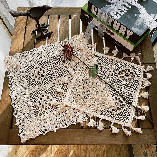 茶杯垫隔热餐垫蓝墨秋黎蕾丝田园