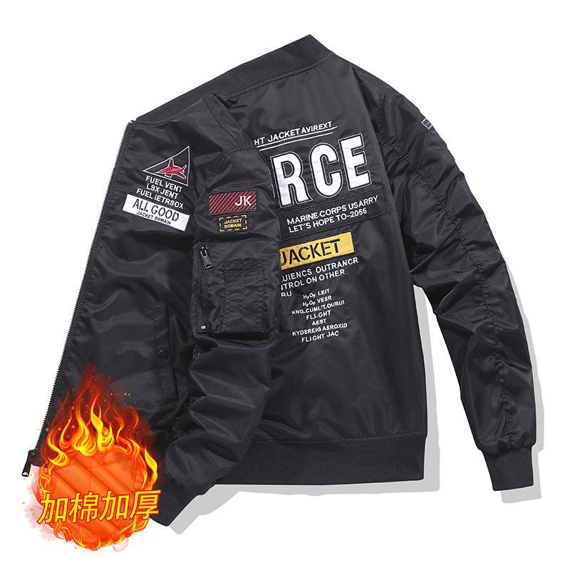 飞行夹克男新款美式刺绣工装飞行员棒球服男款飞行服潮代发