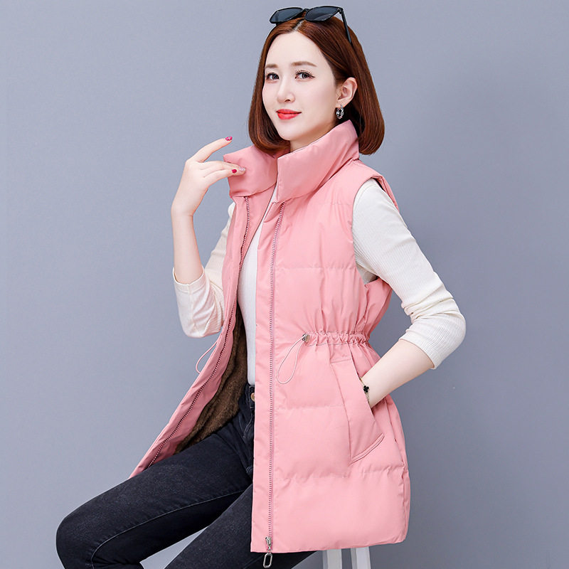 新款时尚立领棉服马夹女外搭秋冬