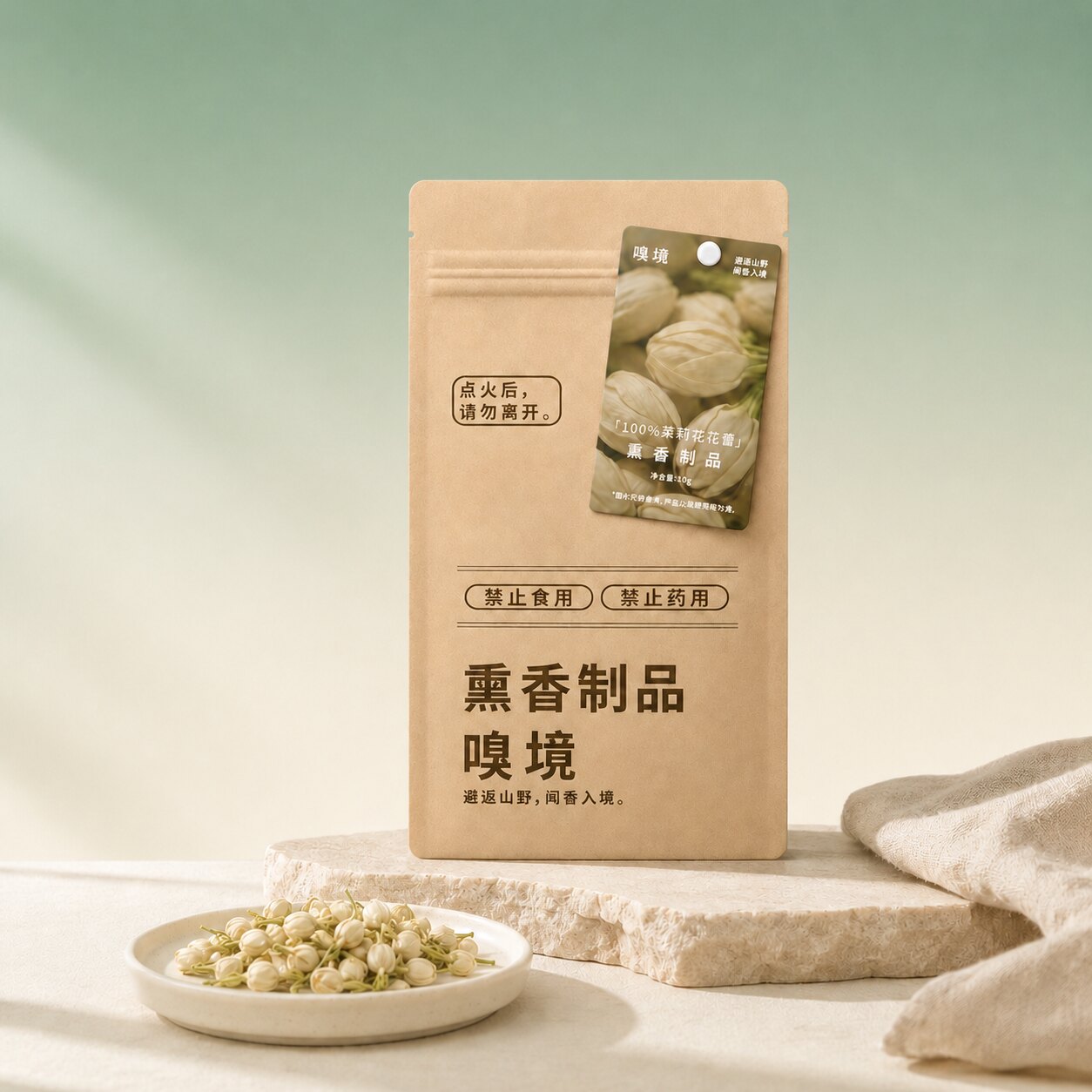 嗅境茉莉花茶熏香料古法合香烤香