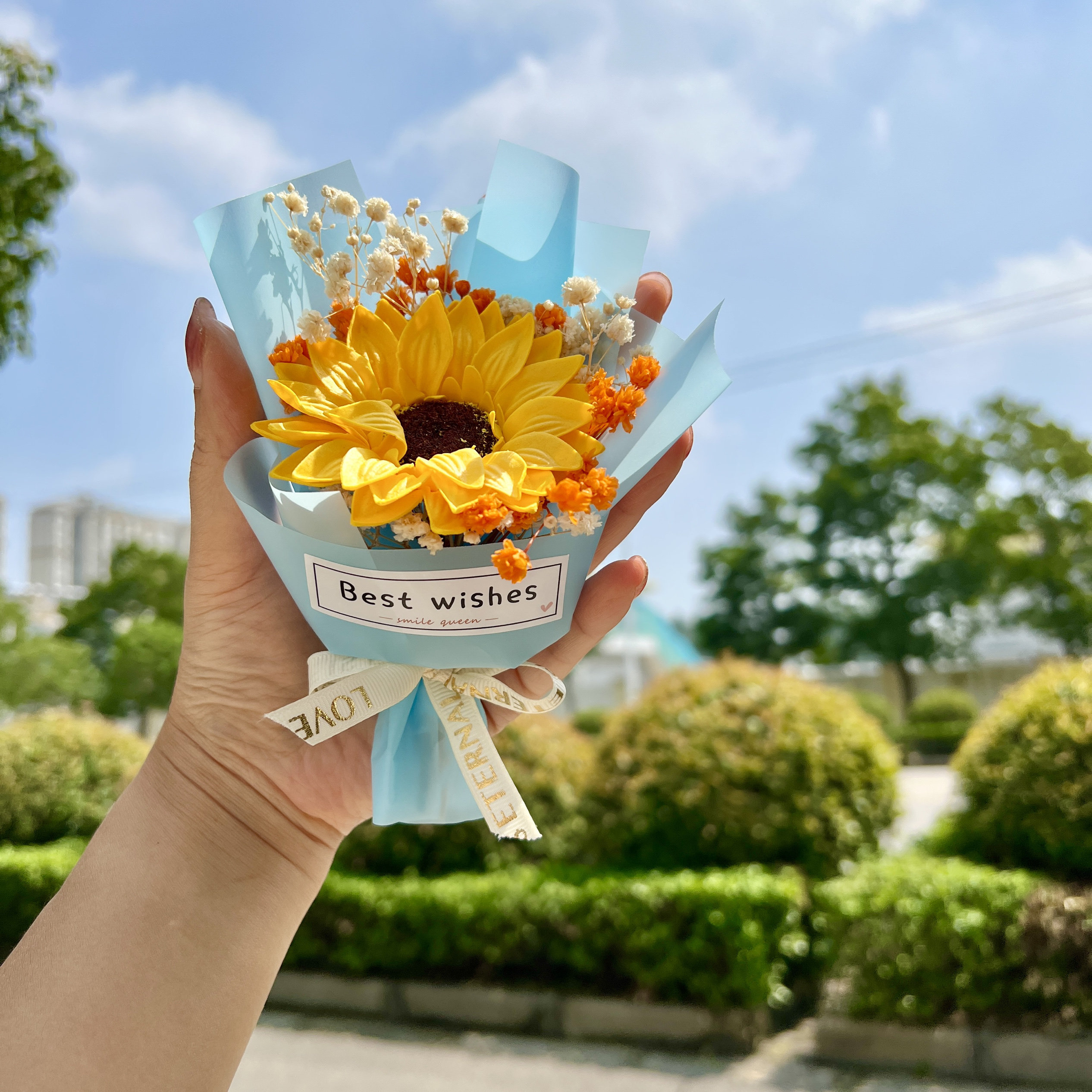 伴手礼手工永生干花花束节日生日婚庆礼盒搭配伴娘回礼家居装饰