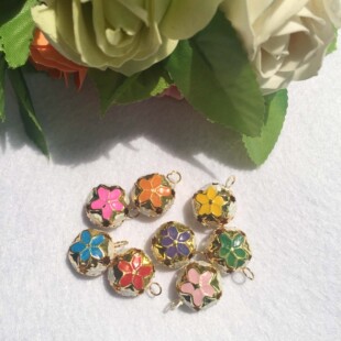 【阿邦手工】彩色小铃铛18MM镂空花球金属大铃铛风铃手链铃铛