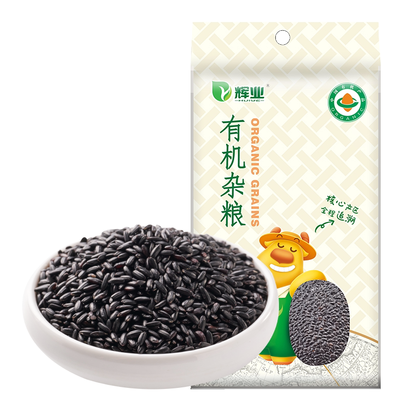 辉业有机黑米400g五谷杂粮纯正东北黑香米粥粗粮饭大米的紫米