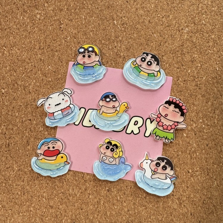 8个装夏日清凉小新图钉ins软木钉毛毡板留言绘按钉画钉办公文具,文具电教/文化用品/商务用品,图钉/工字钉,淘宝优惠券,粉丝福利购,淘宝优惠卷