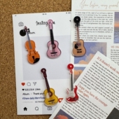 创意吉他图钉软木板工字钉周边墙钉幼儿园创意ins照片墙毛毡板