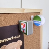 创意立体便利店灯箱图钉发光毛毡板软木板照片墙装 饰ins风大头钉