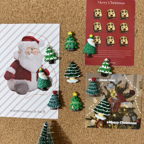 5/10个装创意圣诞小树图钉软木板ins工字钉幼儿园照片墙毛毡板