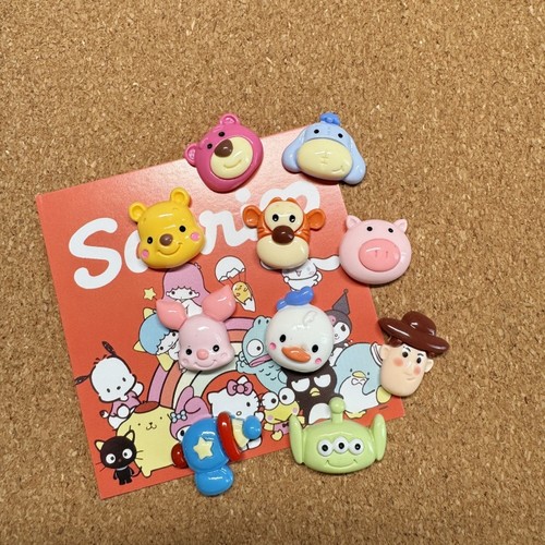 10个装可爱卡通动漫人物图钉ins软木钉毛毡板按钉画钉办公文具