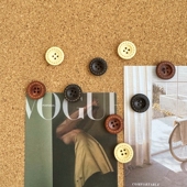 9个装 复古木质纽扣图钉照片留言毛毡板按钉软木板幼儿园办公钉