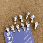 10个装 可爱小猫咪图钉不伤照片留言毛毡板按钉软木板幼儿园办公钉