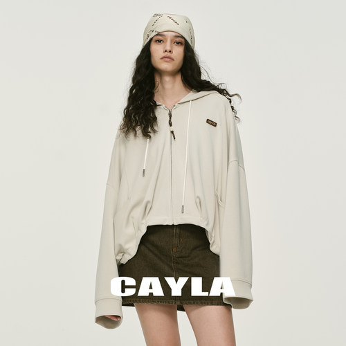 CAYLA莫代尔空气层连帽卫衣女
