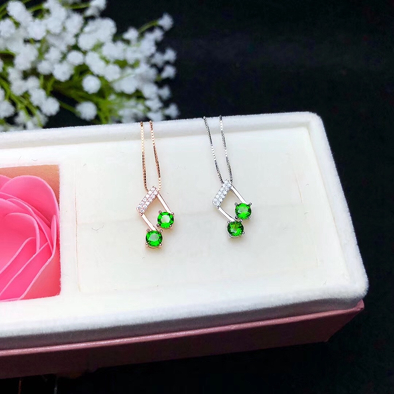 S925银女款吊坠空托小尺寸圆4*4mm来石代镶嵌碧玉 碧玺祖母绿等