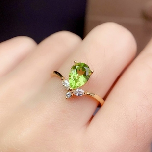 新潮S925纯银水滴形戒指银空托尺寸6*8 7*9mm时尚抖音网红款diy