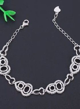 裸石碧玉翡翠水晶手链