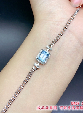 S925纯银手链空托精工大气欧美