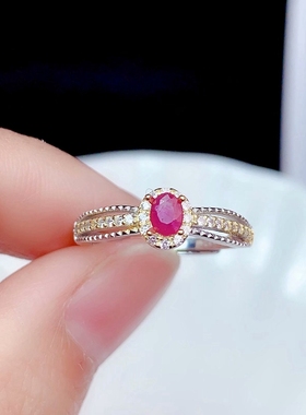 纯银活口戒指镶嵌空托