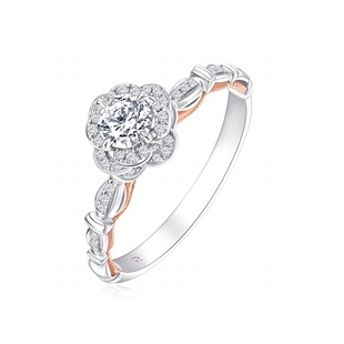 S925纯银30分莫桑戒指成品精致小巧气质名媛风戒指空托尺寸圆4mm