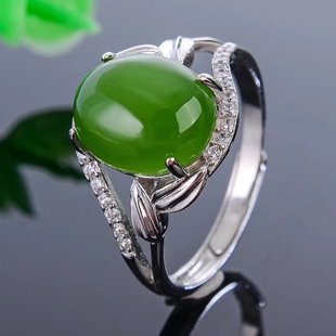 S925纯银 精工 女活口戒指空托尺寸9*11mm可镶嵌素面刻面裸石戒面