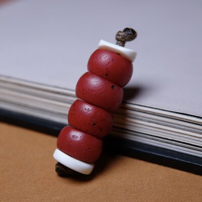 牧区原生态老琉璃片珠大磨损老白螺隔片全品文玩念珠百搭配珠配饰