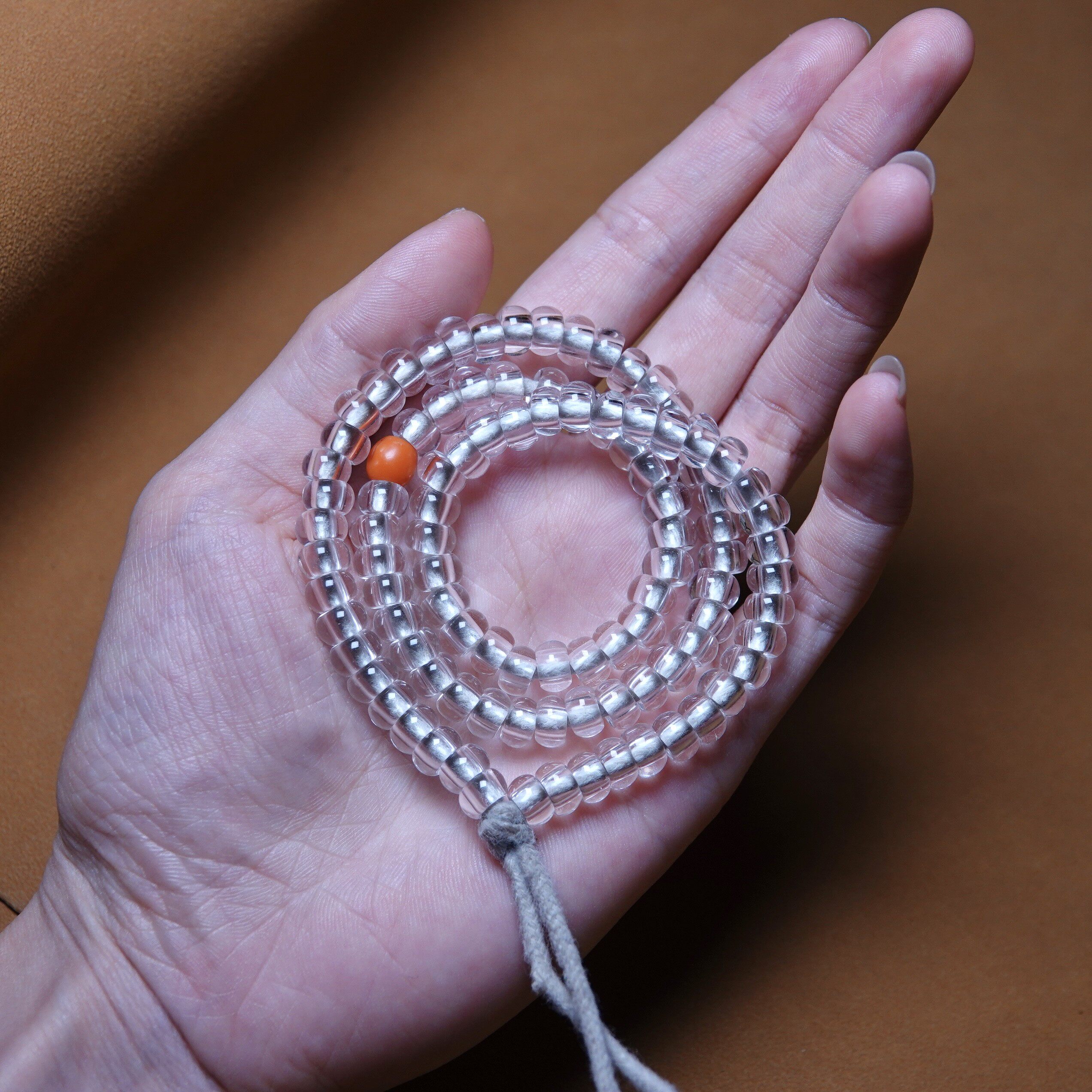 牧区6.5mm老琉璃念珠文玩纯手工DIY佛珠手串随身百搭配饰一图一物