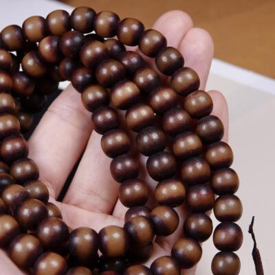 8.5mm老菩提根药师色108颗一套藏系文玩纯手工念珠手串配饰