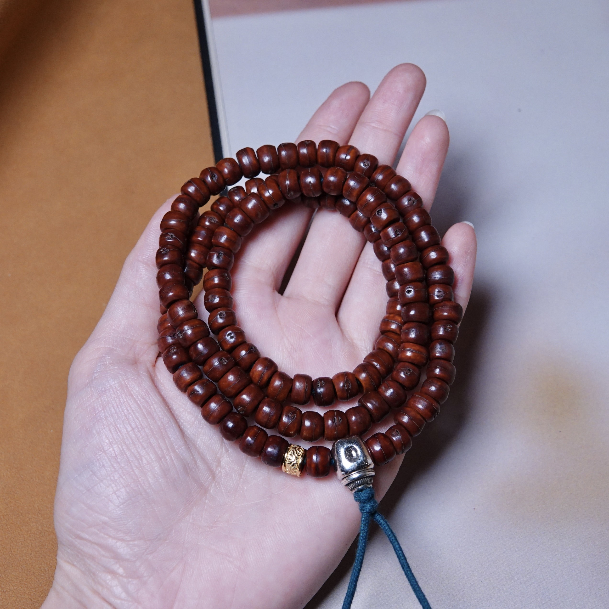 大磨损包浆老酸枣核小凤眼佛珠玻璃底全品文玩DIY念珠手串随身