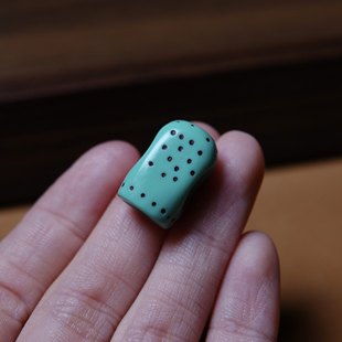 老料器包浆磨损蓝松树脂三通满咒点全品大孔道佛珠束尾百搭佛头