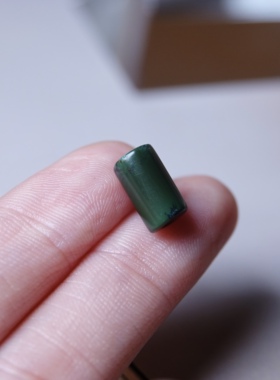 天然原矿老绿松石桶珠高瓷油绿全品文玩纯手工DIY念珠手串配珠