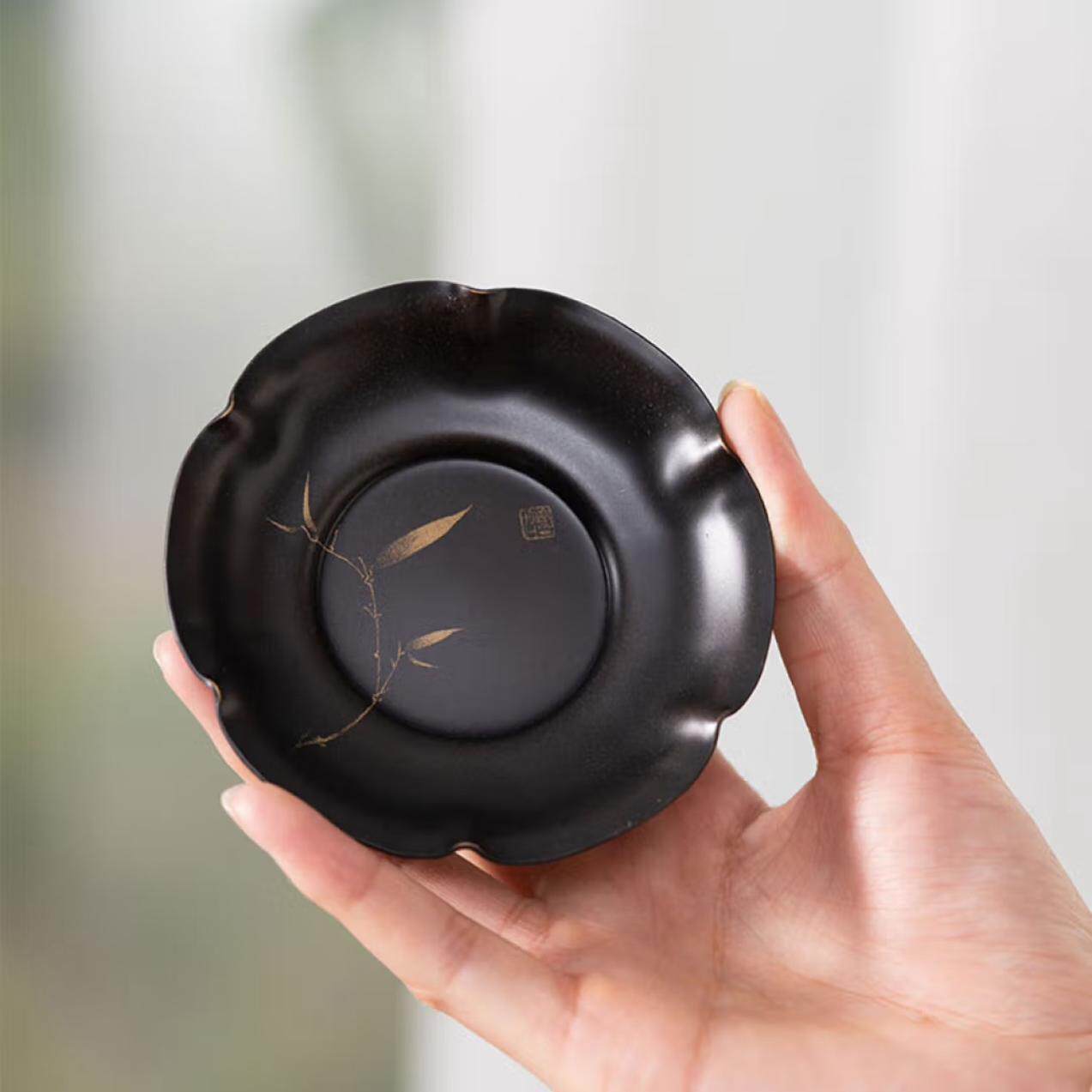 花型陶瓷茶杯茶托杯垫