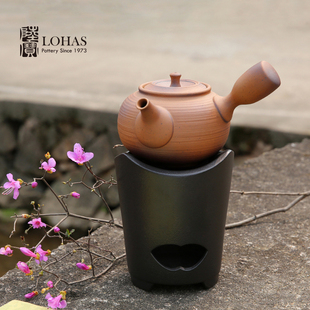 陆宝陶瓷水家用粗陶岩泥古仿粗陶茶壶煮茶壶侧把烧壶温茶壶泡茶器