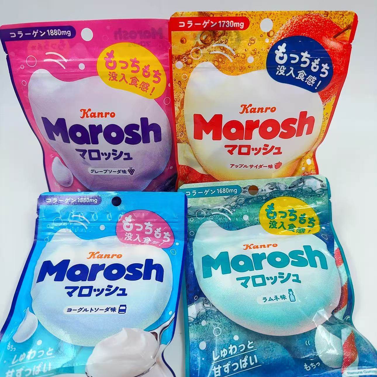 4件包邮日本本土kanro甘乐酸粉棉花糖酸味空气糖 果汁水果软糖