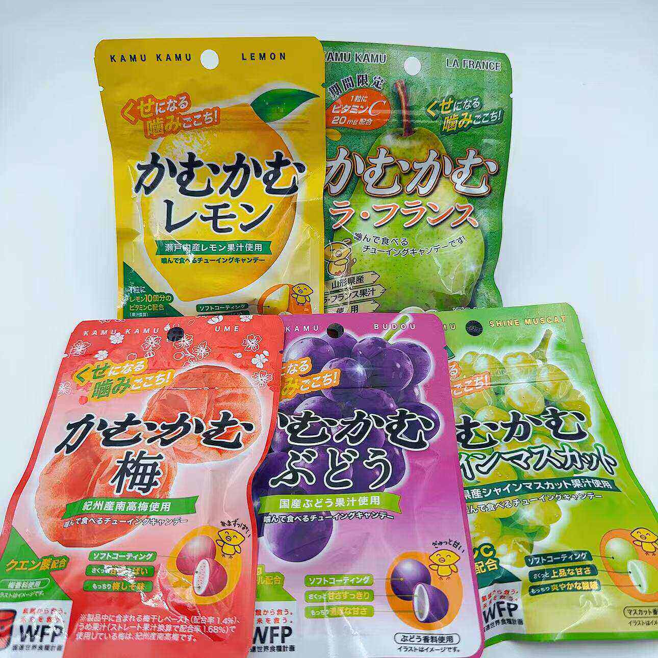 4件包邮日本零食三菱kAMU kAMU 巨峰葡萄味软糖糖果 柠檬味30g