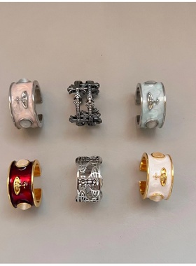 做旧食指戒个性土星高级感指